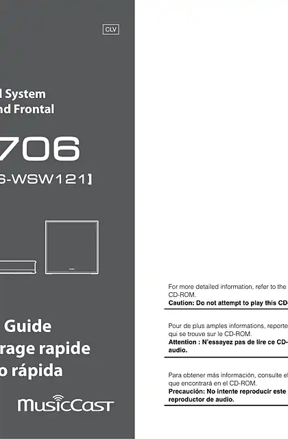 yamaha雅马哈YAS-706 Quick Start Guide